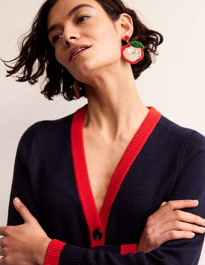 Beady Motif Earrings-Apples-1