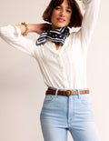 Eyelet Leather Belt-Tan