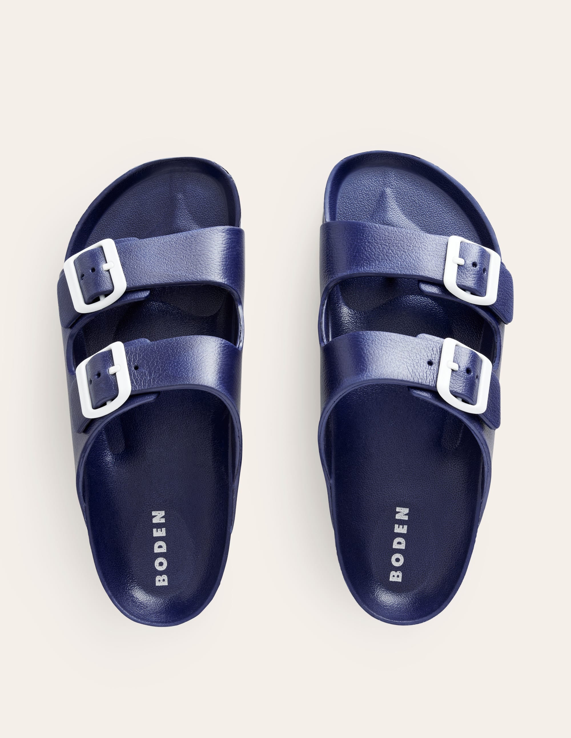 Lyla Double Buckle Sliders-Bright Blue - Image 5
