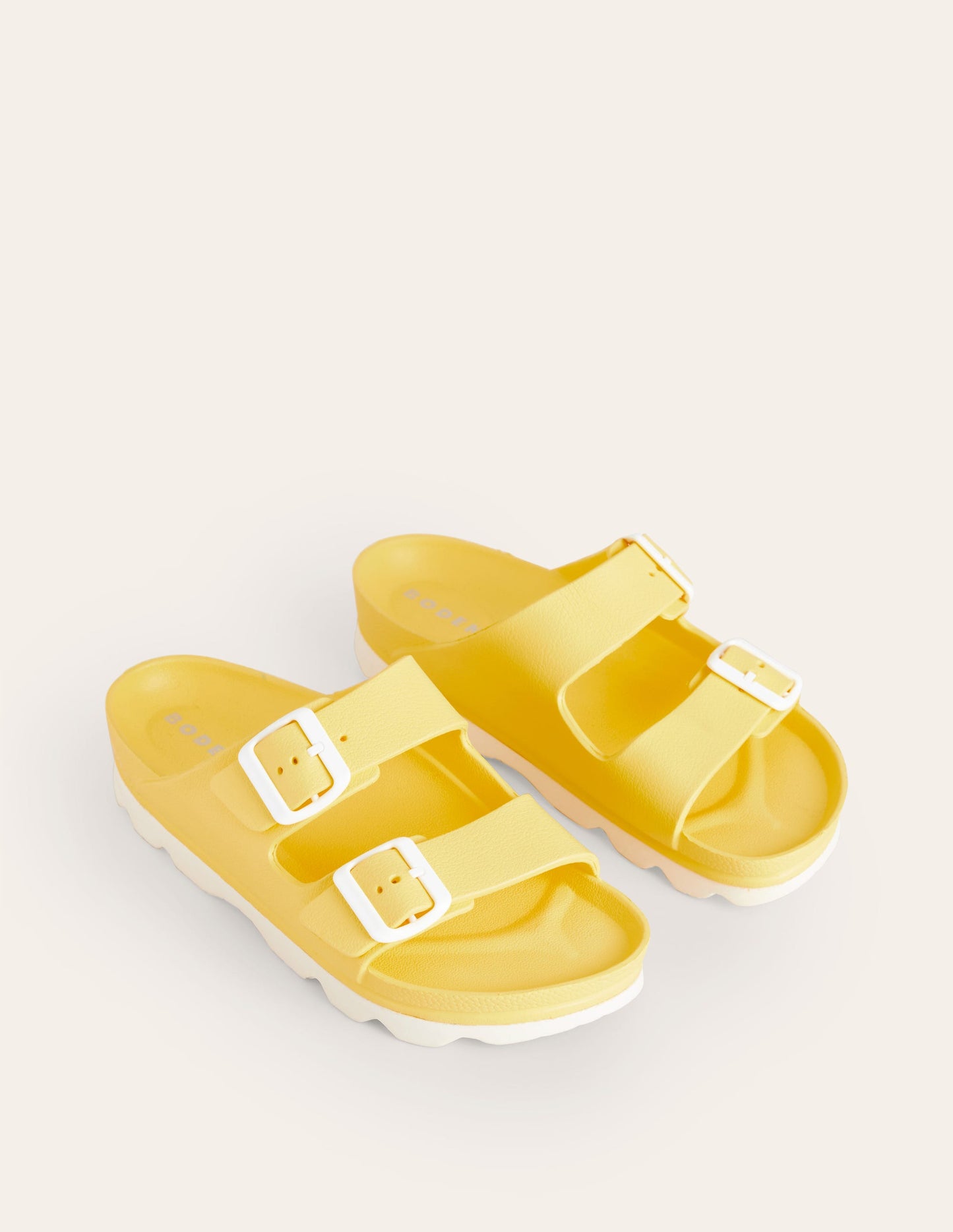 Lyla Double Buckle Slide-Yellow