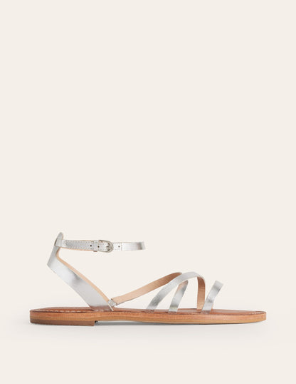 Everyday Flat Sandals-Silver Metallic-2