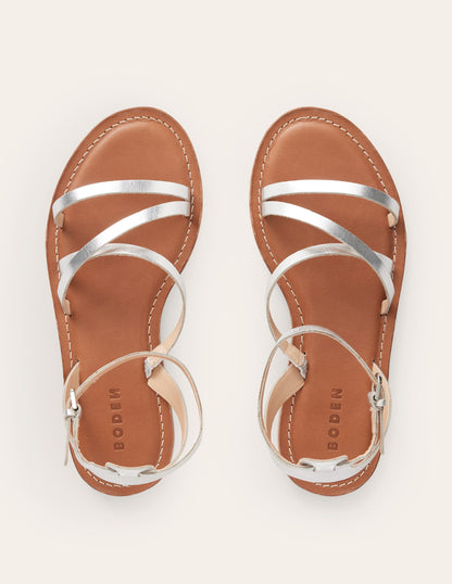 Everyday Flat Sandals-Silver Metallic-5