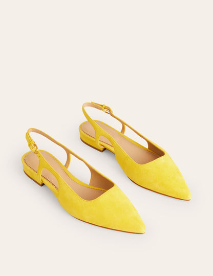 Cut Out Slingback Flat-Maximillion Yellow-3