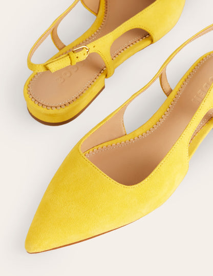 Cut Out Slingback Flat-Maximillion Yellow-4