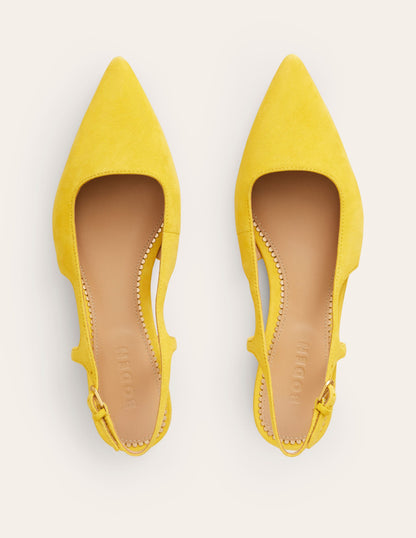 Cut Out Slingback Flat-Maximillion Yellow-5