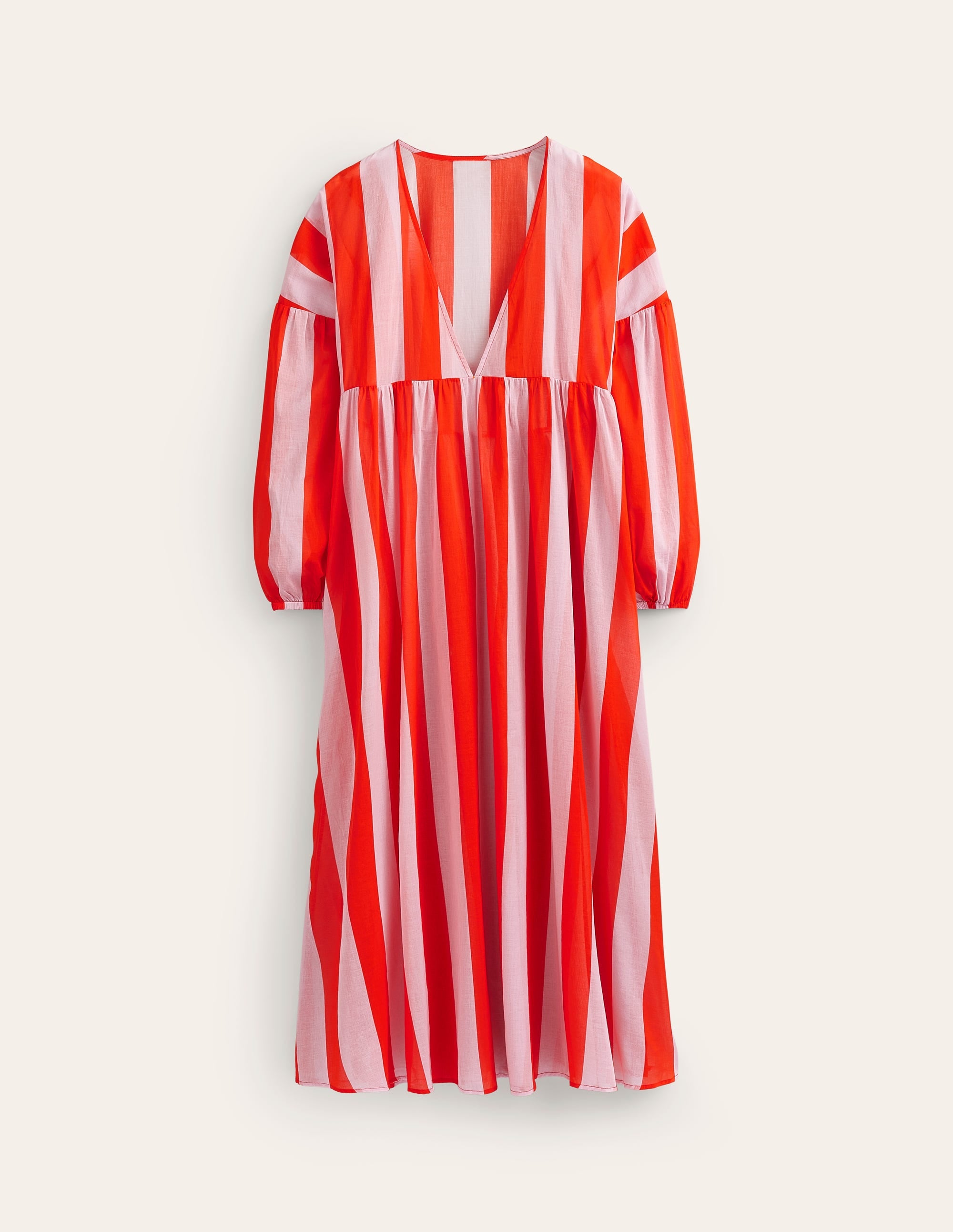 Sarah Maxi Kaftan Dress-Fiesta and Orchid - Image 5