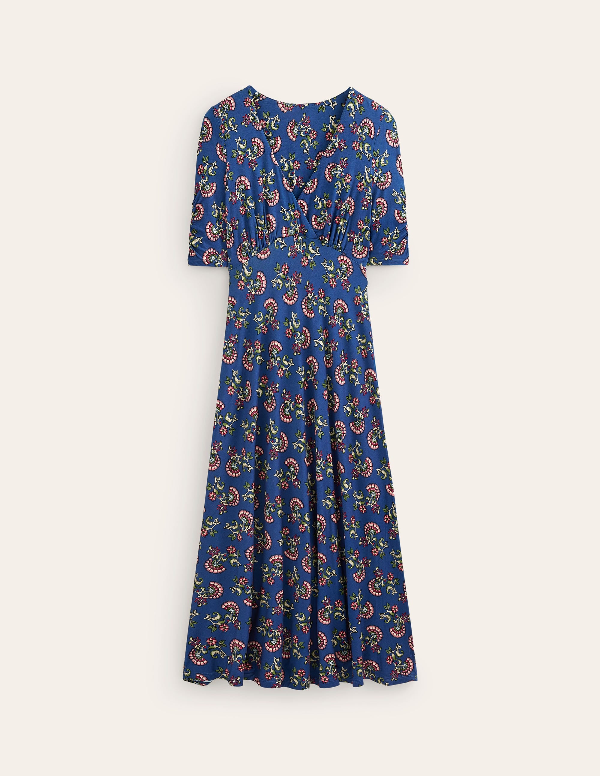 Rebecca Jersey Midi Tea Dress-Set Sail, Botanical Bunch - Image 5