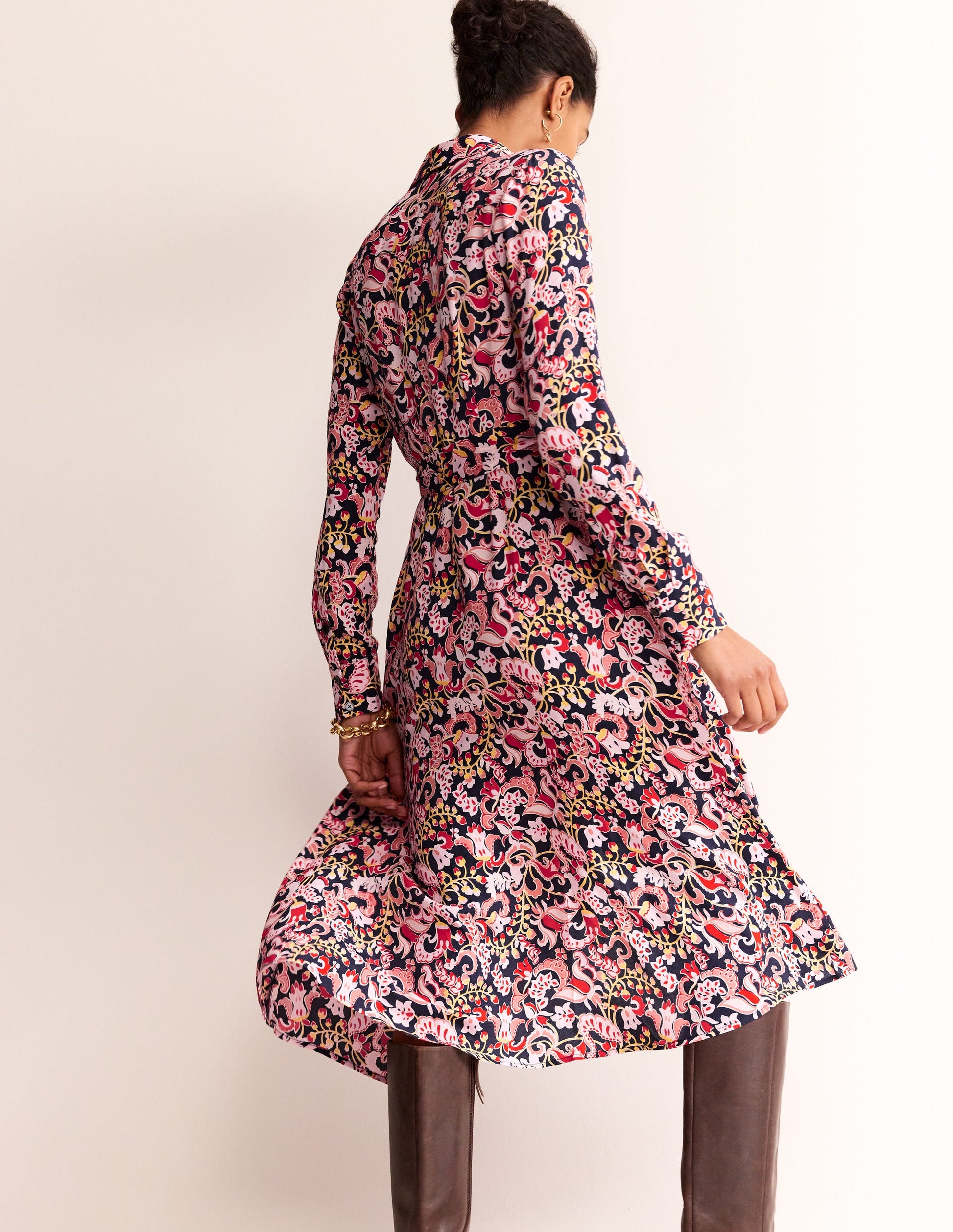Kate Midi Shirt Dress-Soft Peony, Sweet Pea-3