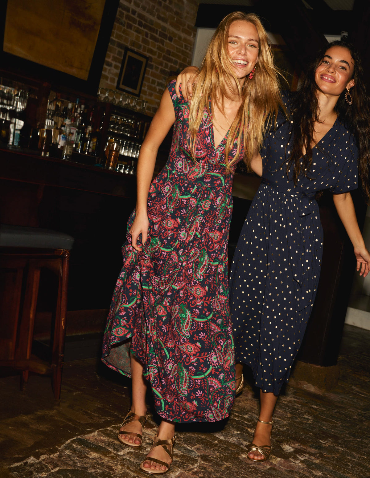 Vanessa Wrap Jersey Maxi Dress-French Navy, Fantastical - Image 5