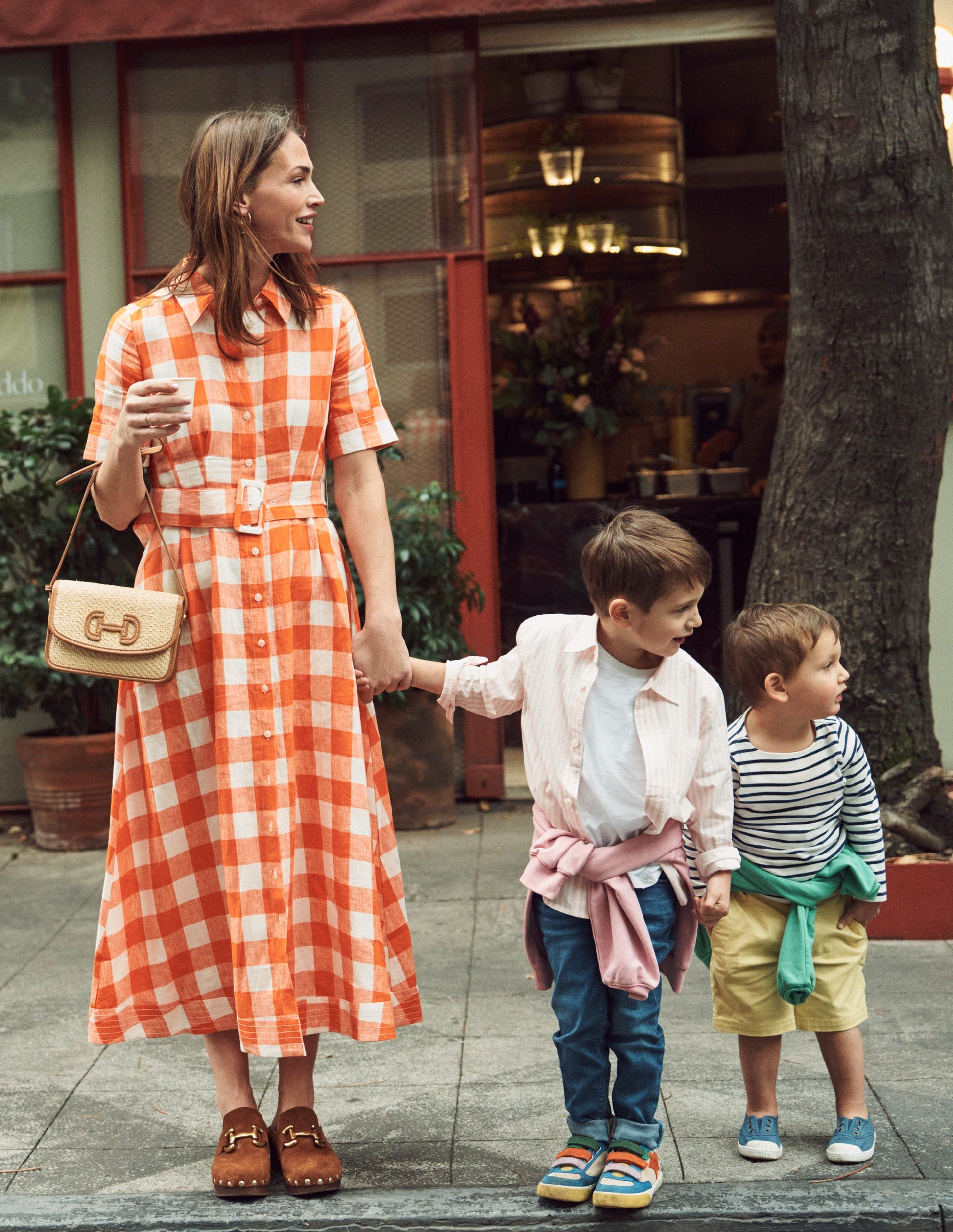 Louise Linen Midi Shirt Dress-Porcelain Rose-5