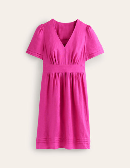 Eve Linen Short Dress-Rose Violet-5