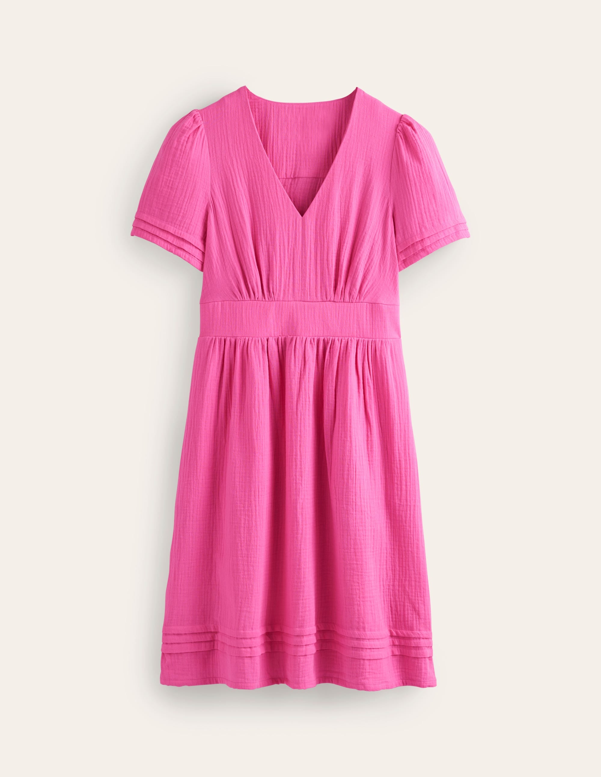 Eve Double Cloth Short Dress-Sangria Sunset - Image 5