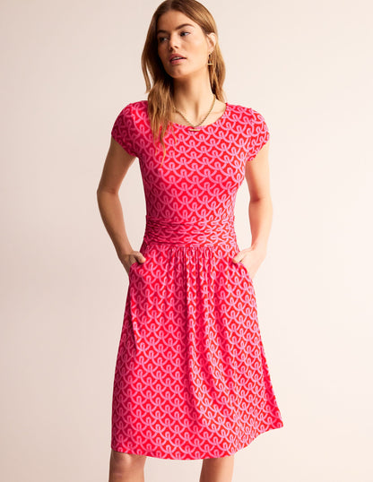 Amelie Jersey Dress-Sangria Sunset, Geo Terrace-1