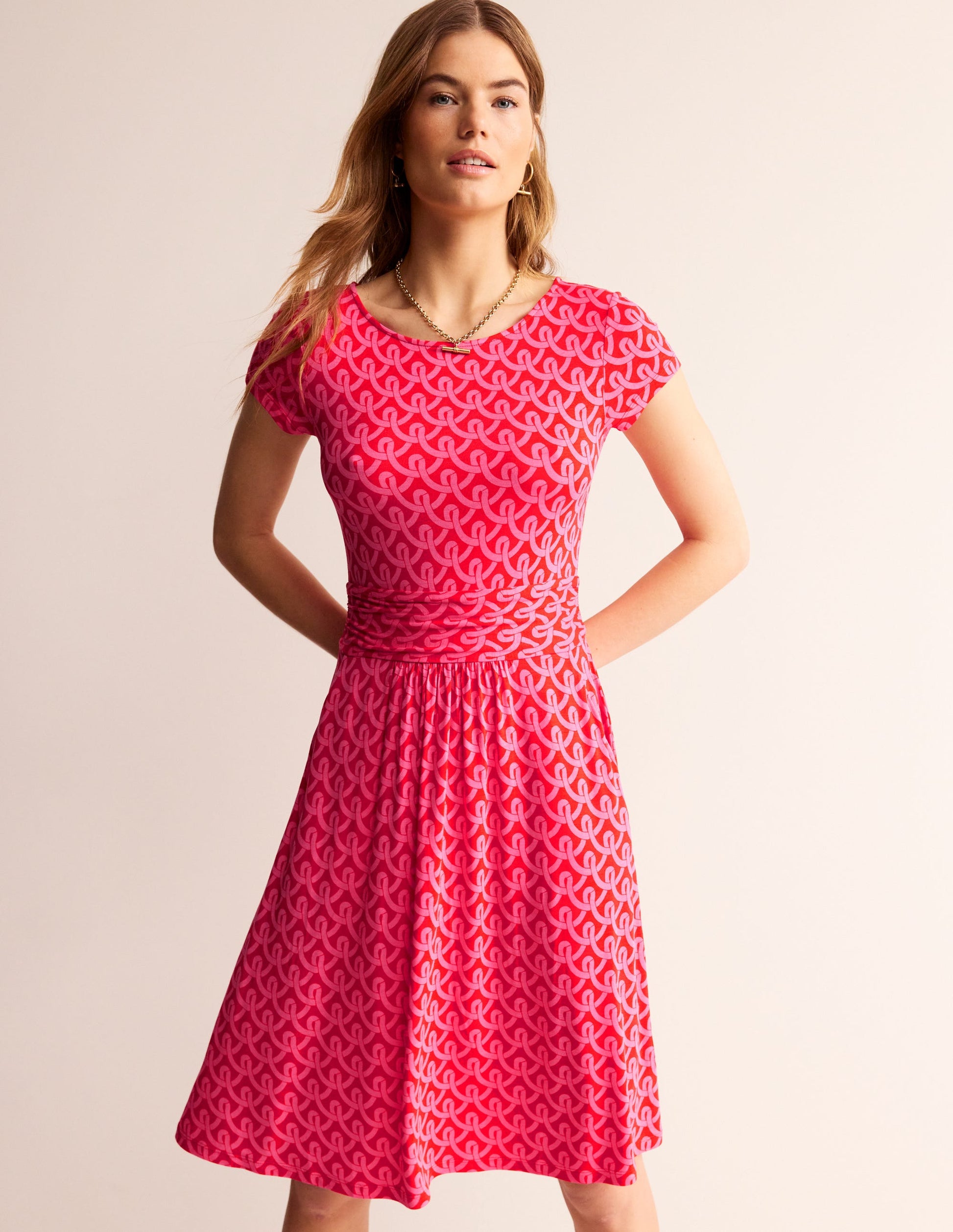 Amelie Jersey Dress-Sangria Sunset, Geo Terrace-4