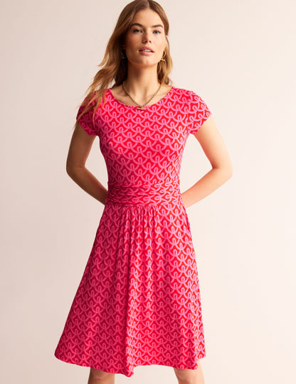 Amelie Jersey Dress-Sangria Sunset, Geo Terrace-4
