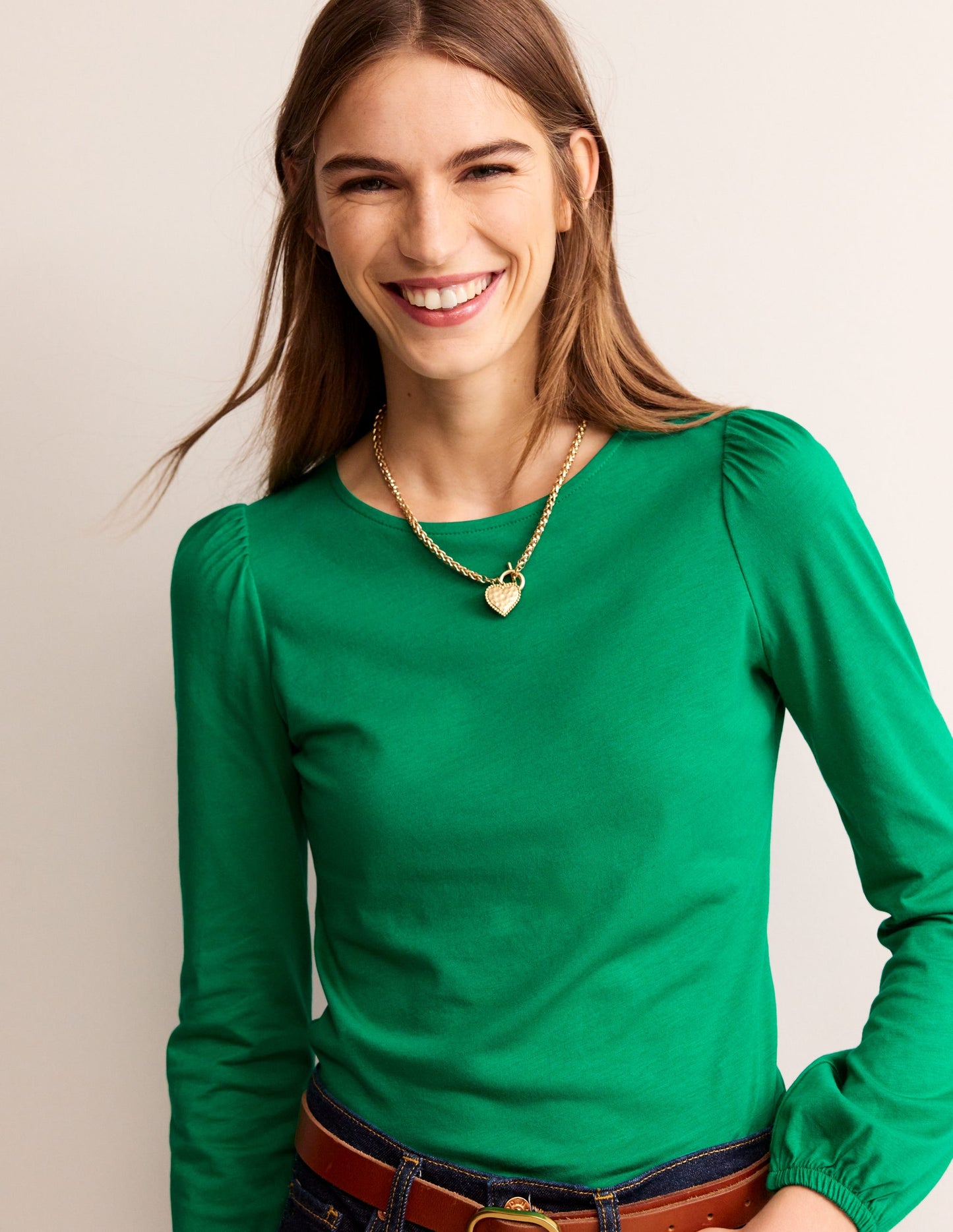 Supersoft Long Sleeve Top-Pepper Green