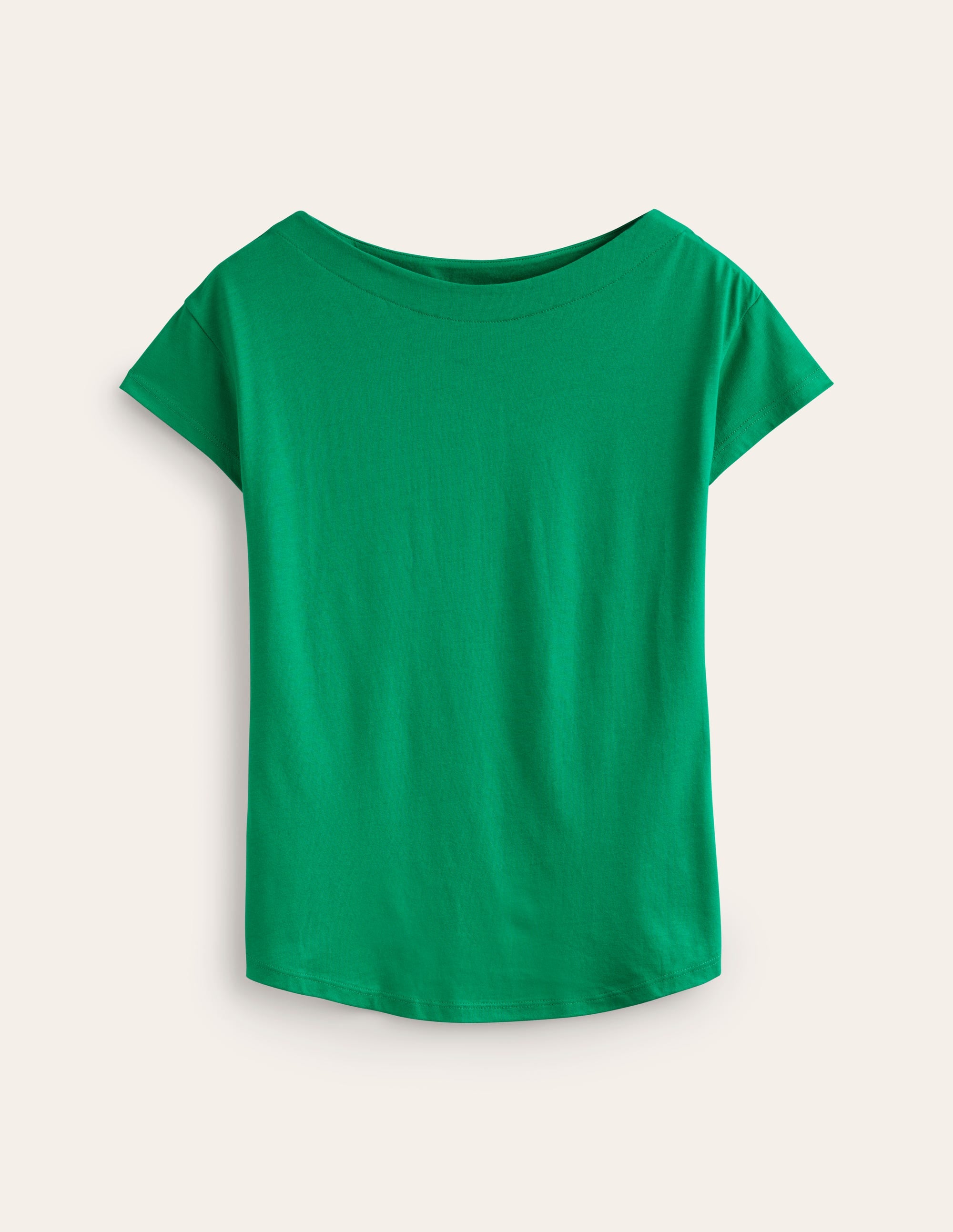 Supersoft Boat Neck T-Shirt-Pepper Green - Image 5