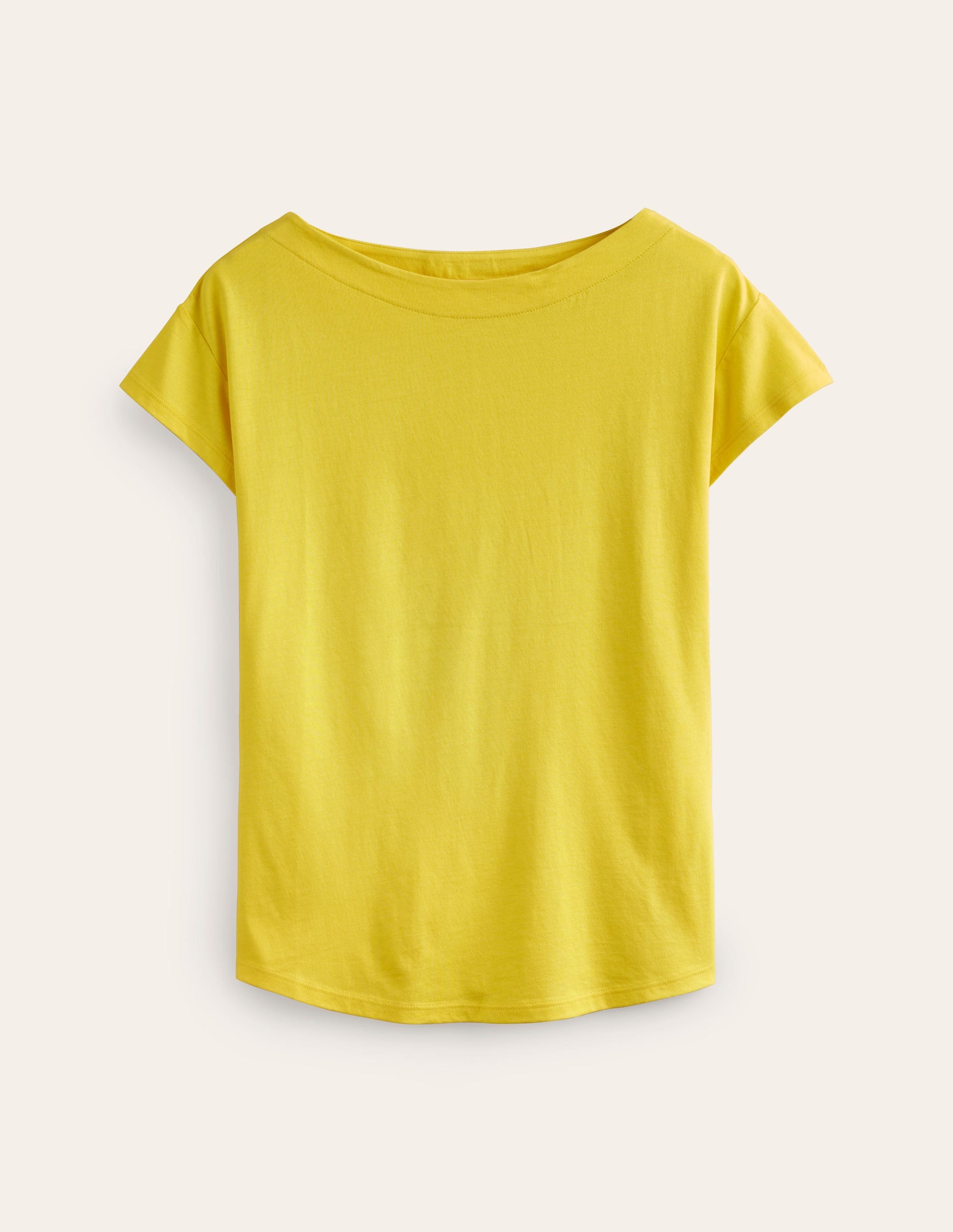 Supersoft Boat Neck T-Shirt-Green Sheen-5