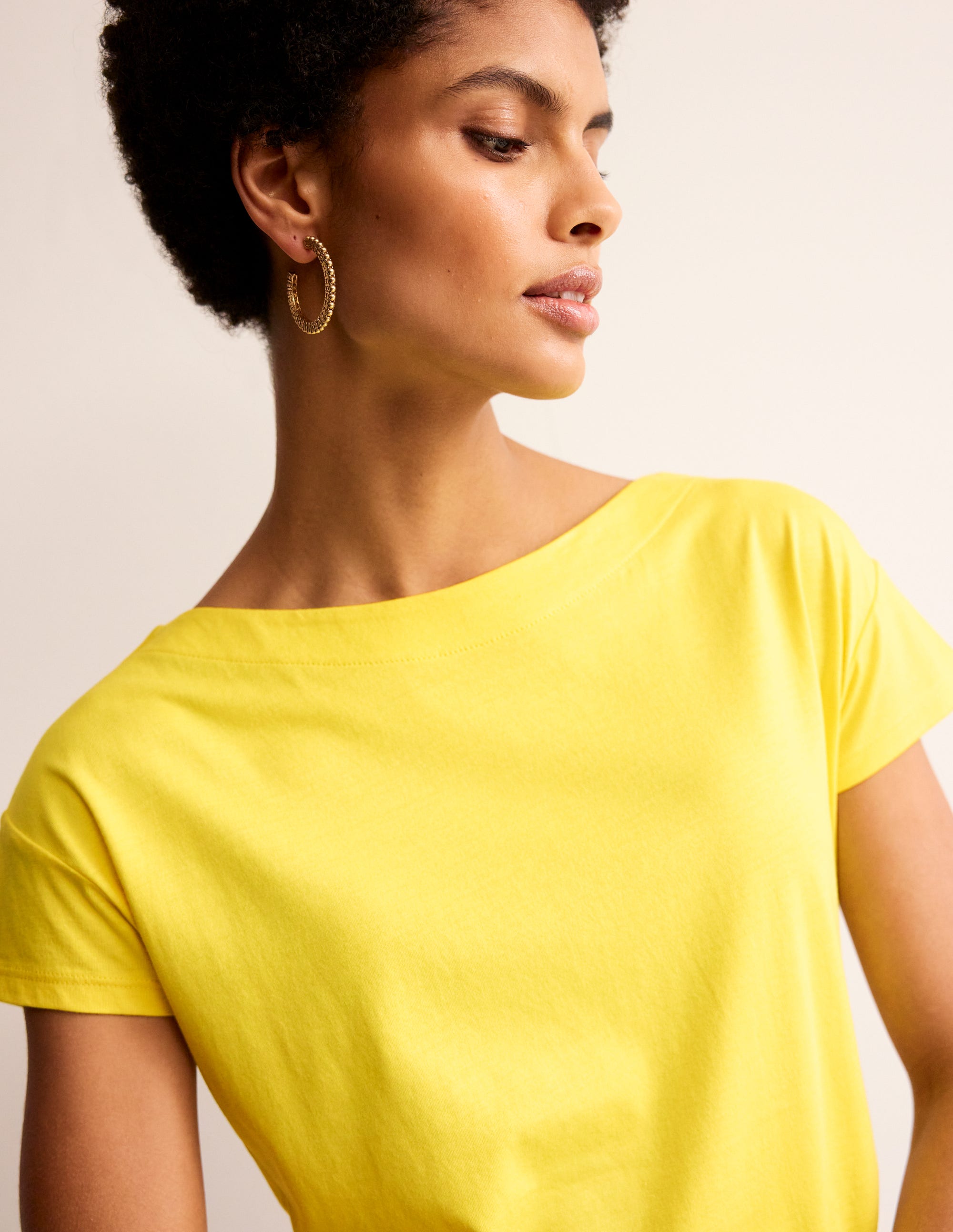 Supersoft Boat Neck T-Shirt-Green Sheen - Image 1