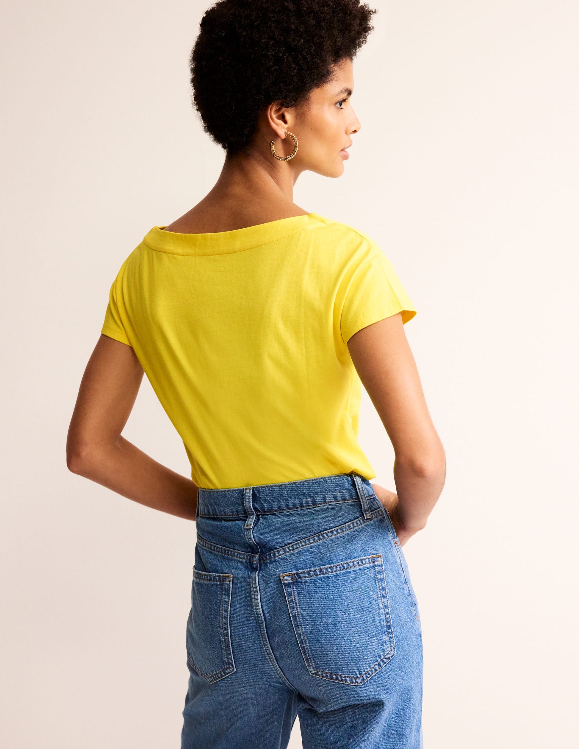 Supersoft Boat Neck T-Shirt-Green Sheen-3