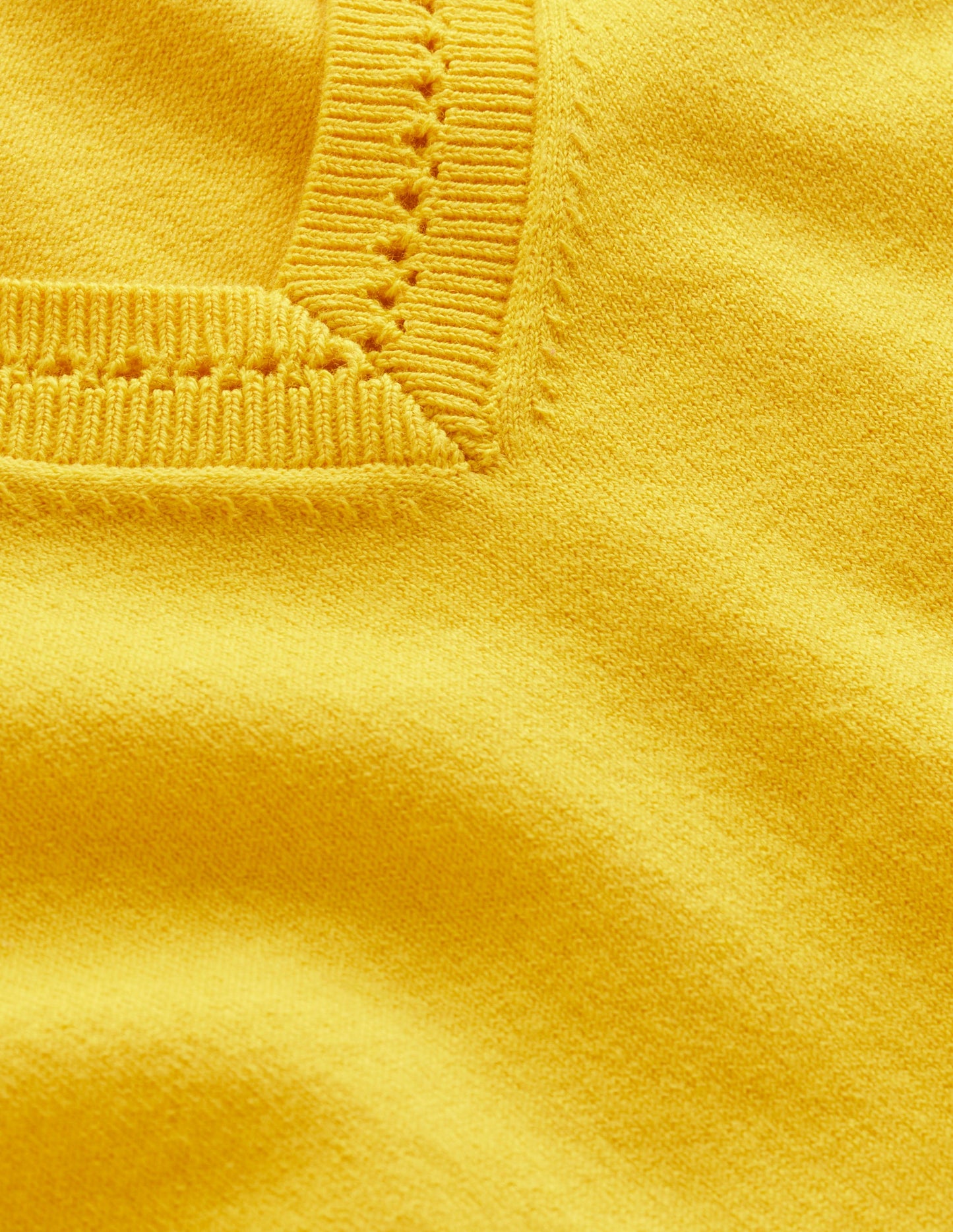 Catriona Cotton V-Neck Jumper-Passion Fruit Yellow