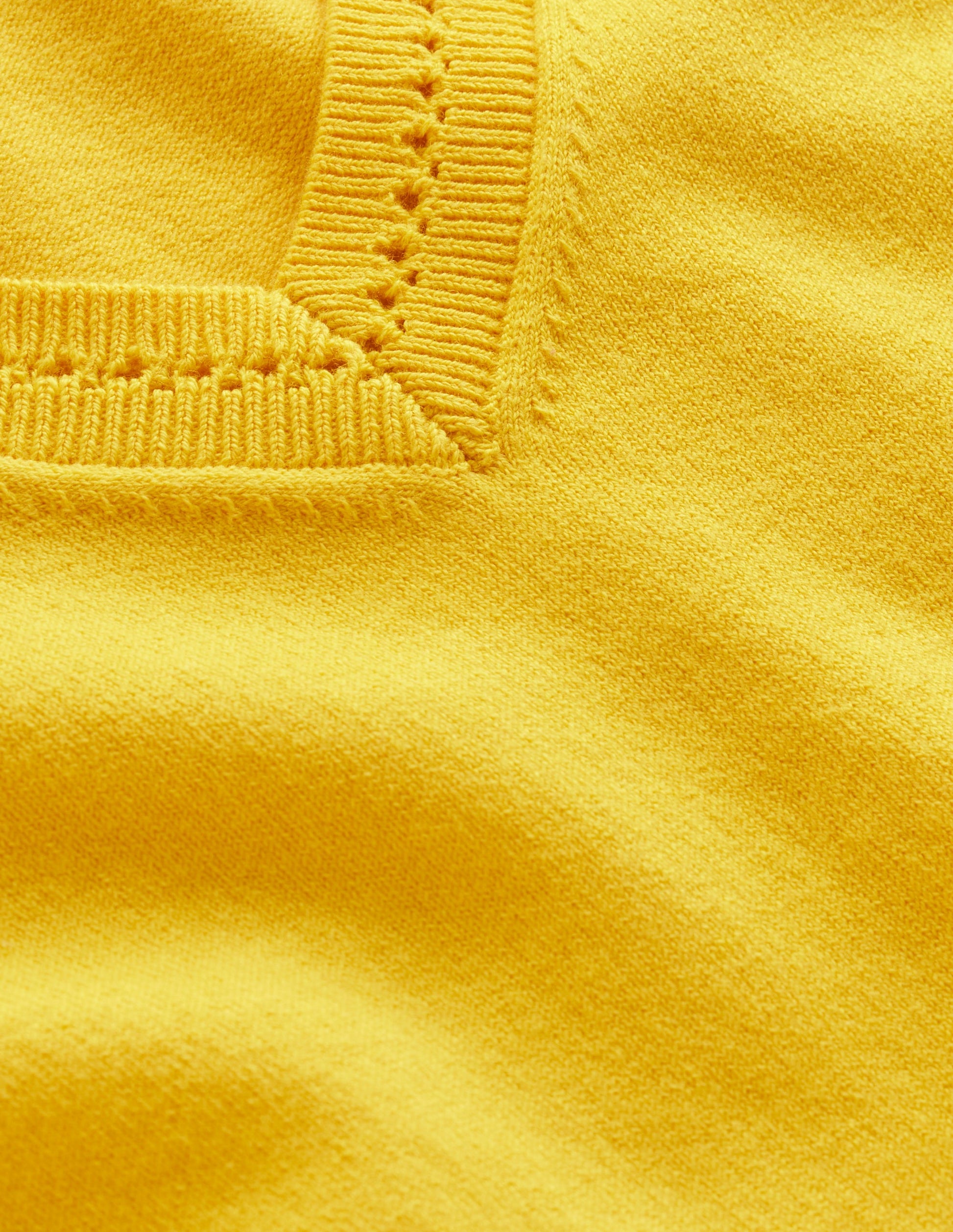 Catriona Cotton V-Neck Jumper-Passion Fruit Yellow-6