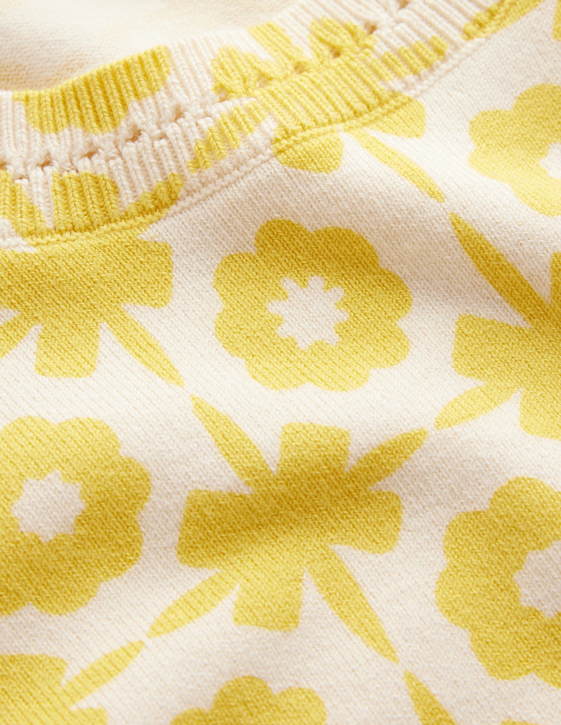 Catriona Cotton Crew Jumper-Mimosa Yellow Print-7