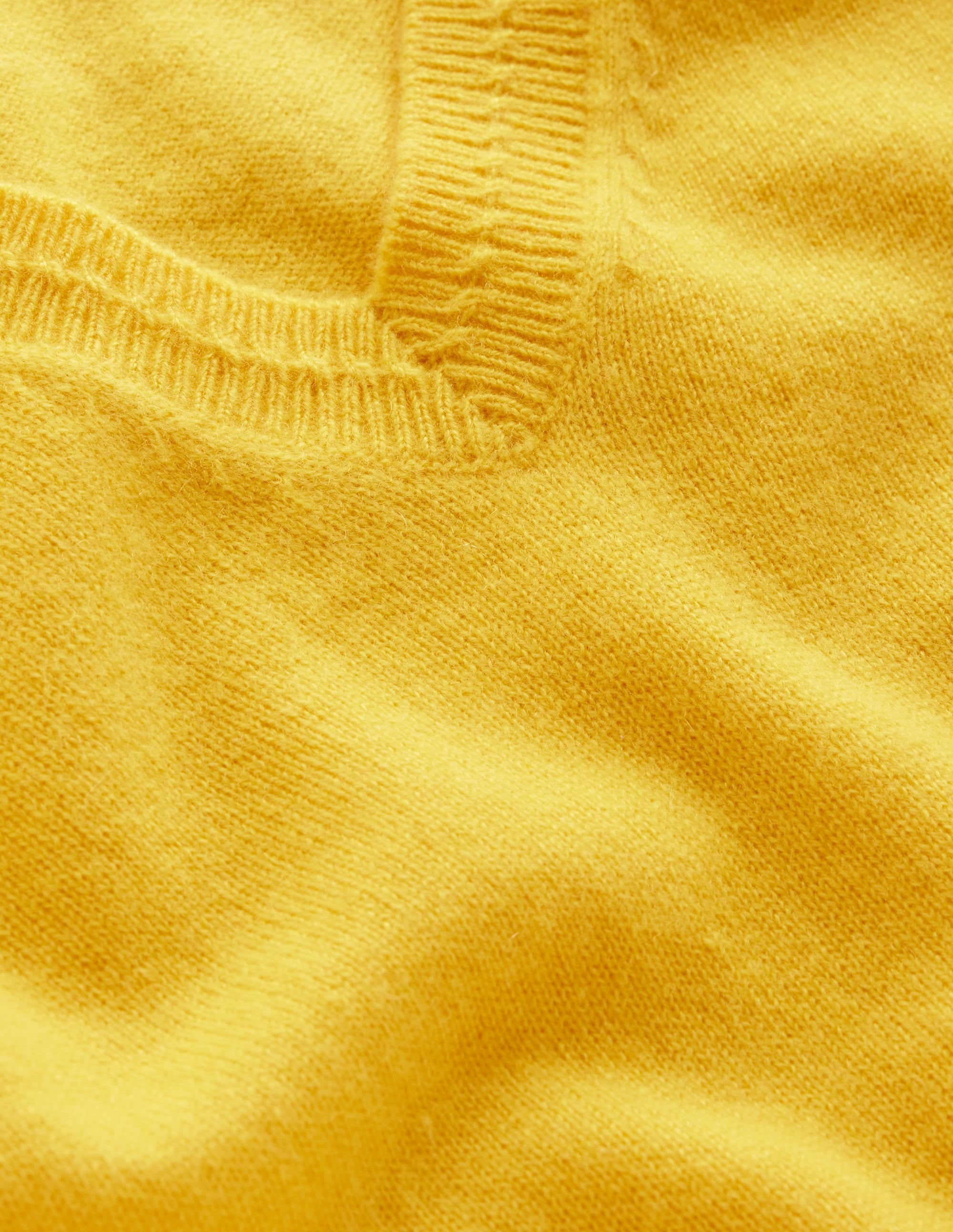 Eva Cashmere V-neck Jumper-Pineapple Yellow - Image 6