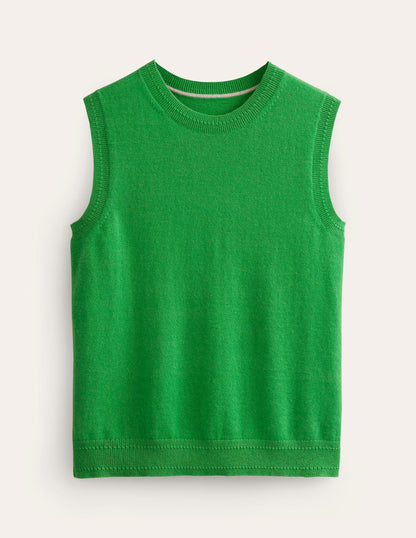 Eva Cashmere Tank-Bright Green