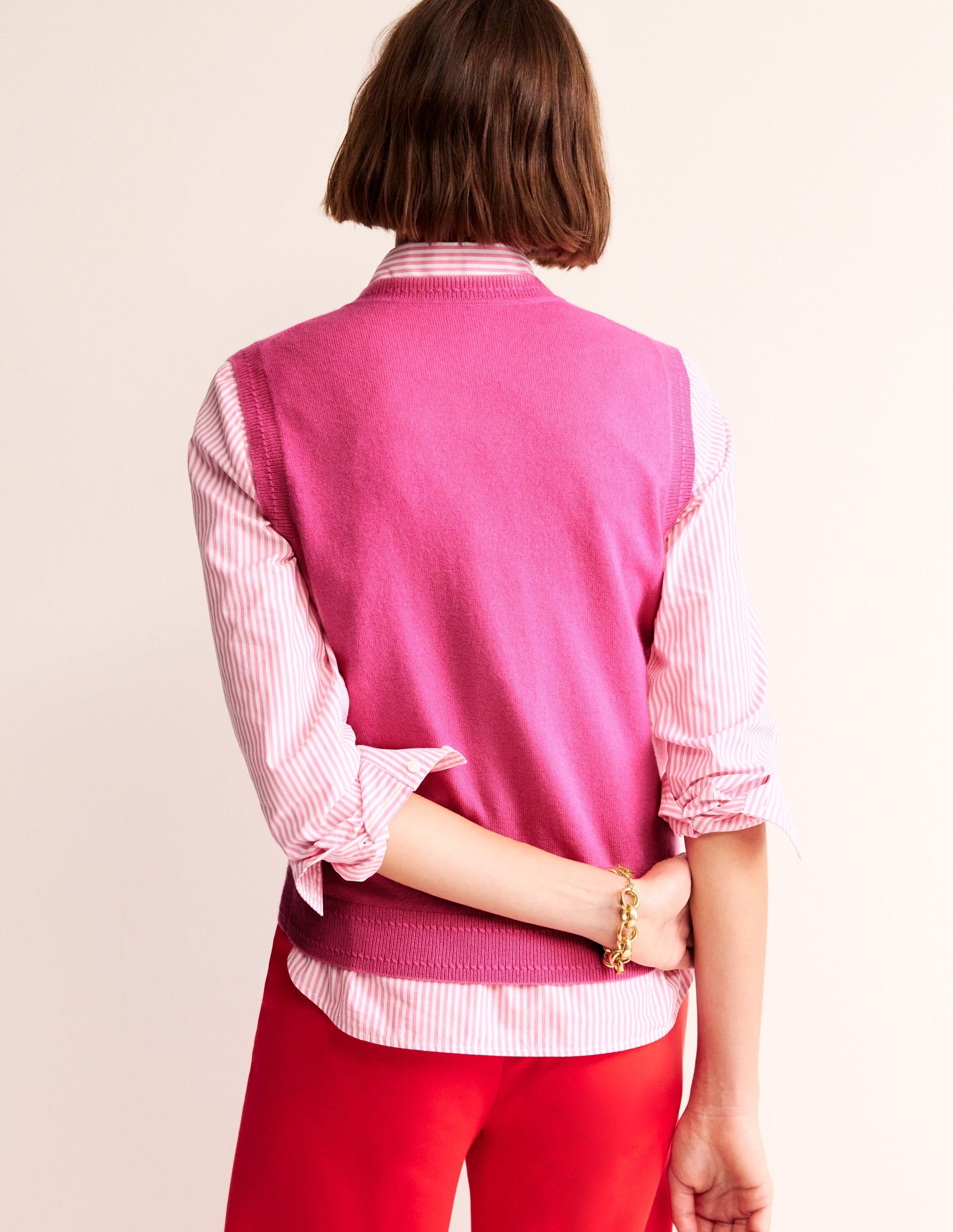 Eva Cashmere Tank-Party Pink-3
