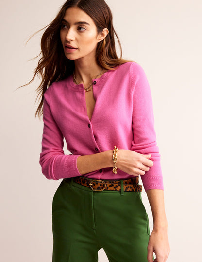Eva Cashmere Crew Cardigan-Sangria Sunset-2