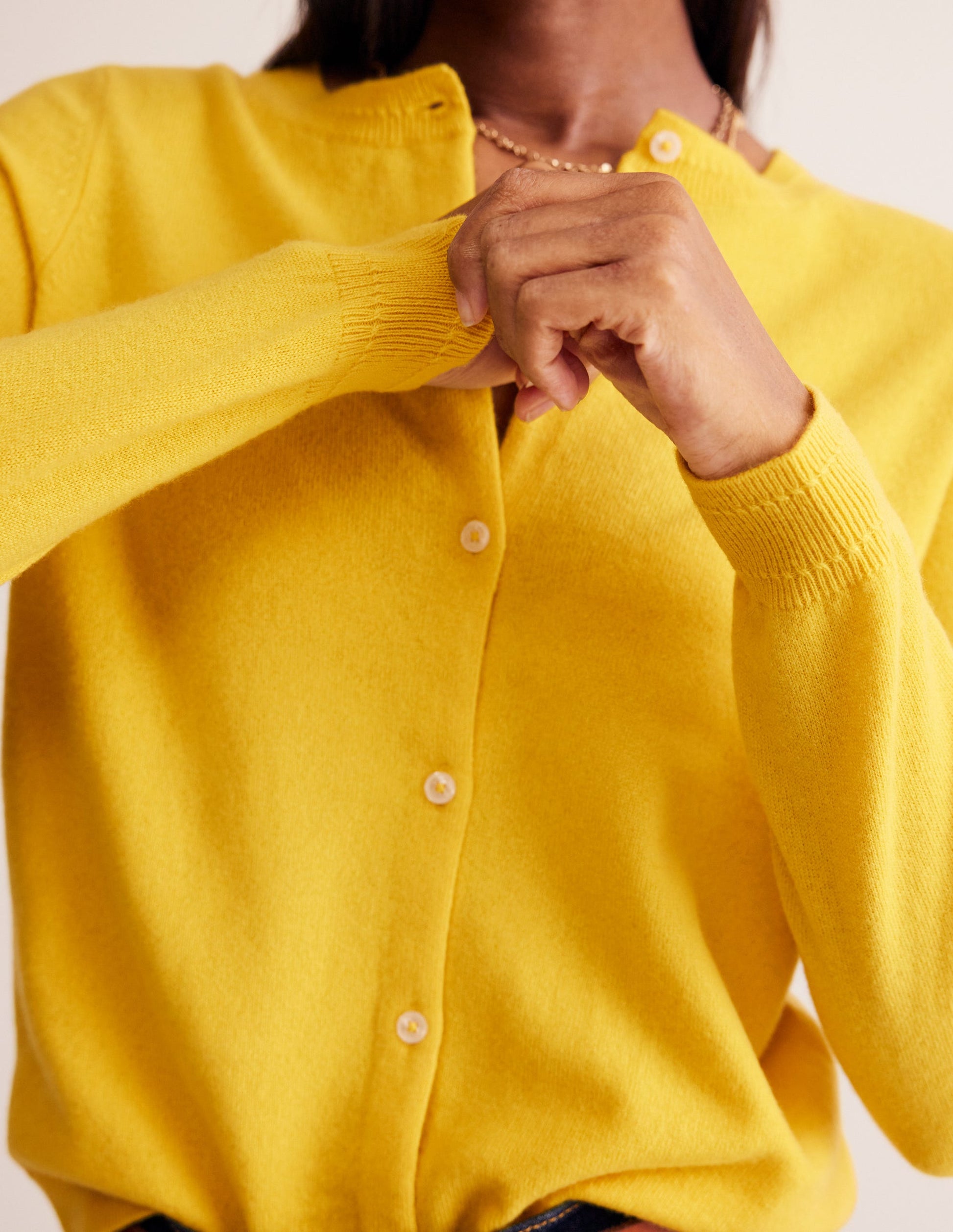 Eva Cashmere Crew Cardigan-Passion Fruit-2