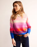 Scenic Crew Neck Jumper-Bright Blue, Scenic Intarsia