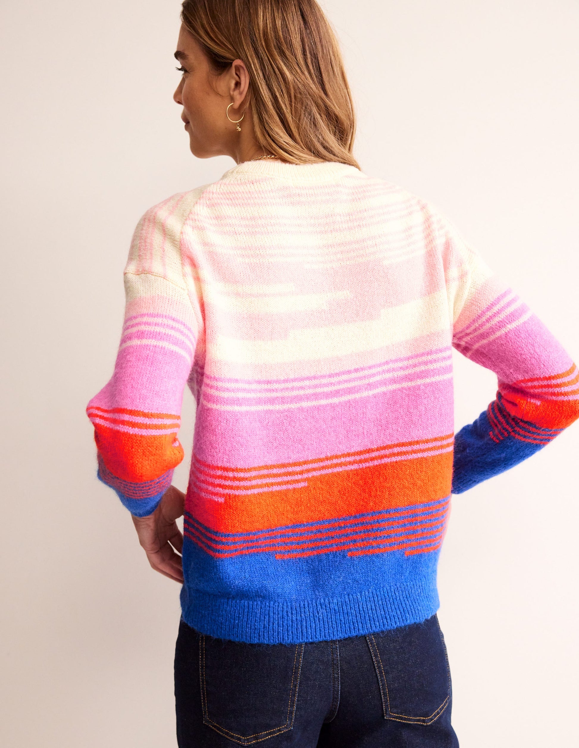 Scenic Crew Neck Jumper-Bright Blue, Scenic Intarsia-3