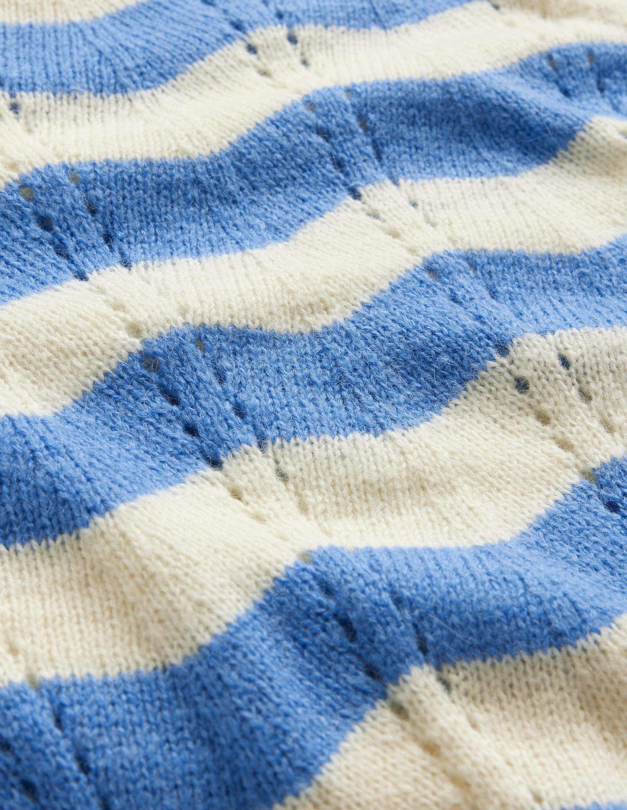 Fluffy Wave Jumper-Bright Blue, Warm Ivory Wave - Image 7