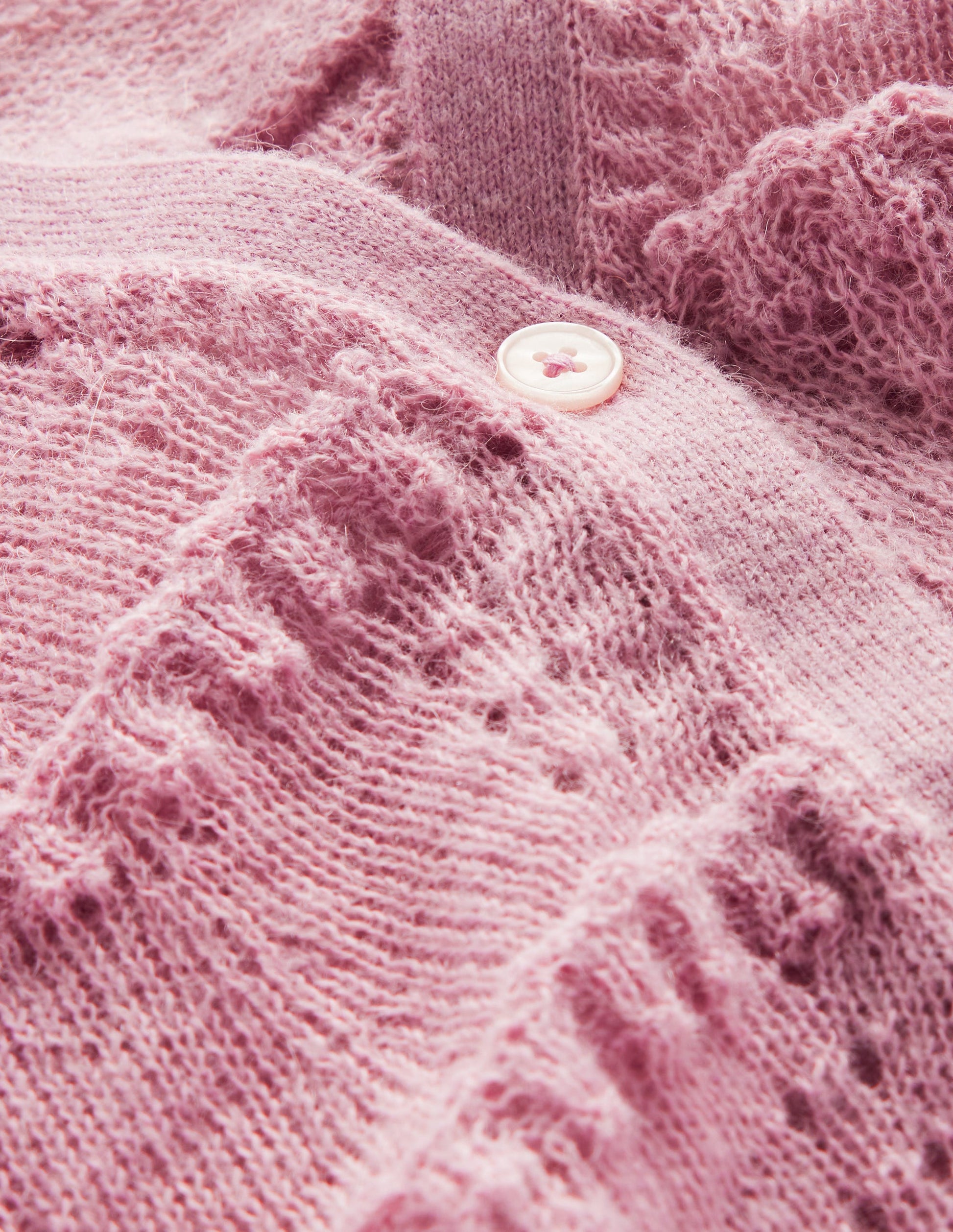Fluffy Pointelle Cardigan-Spring Blossom Pink-6