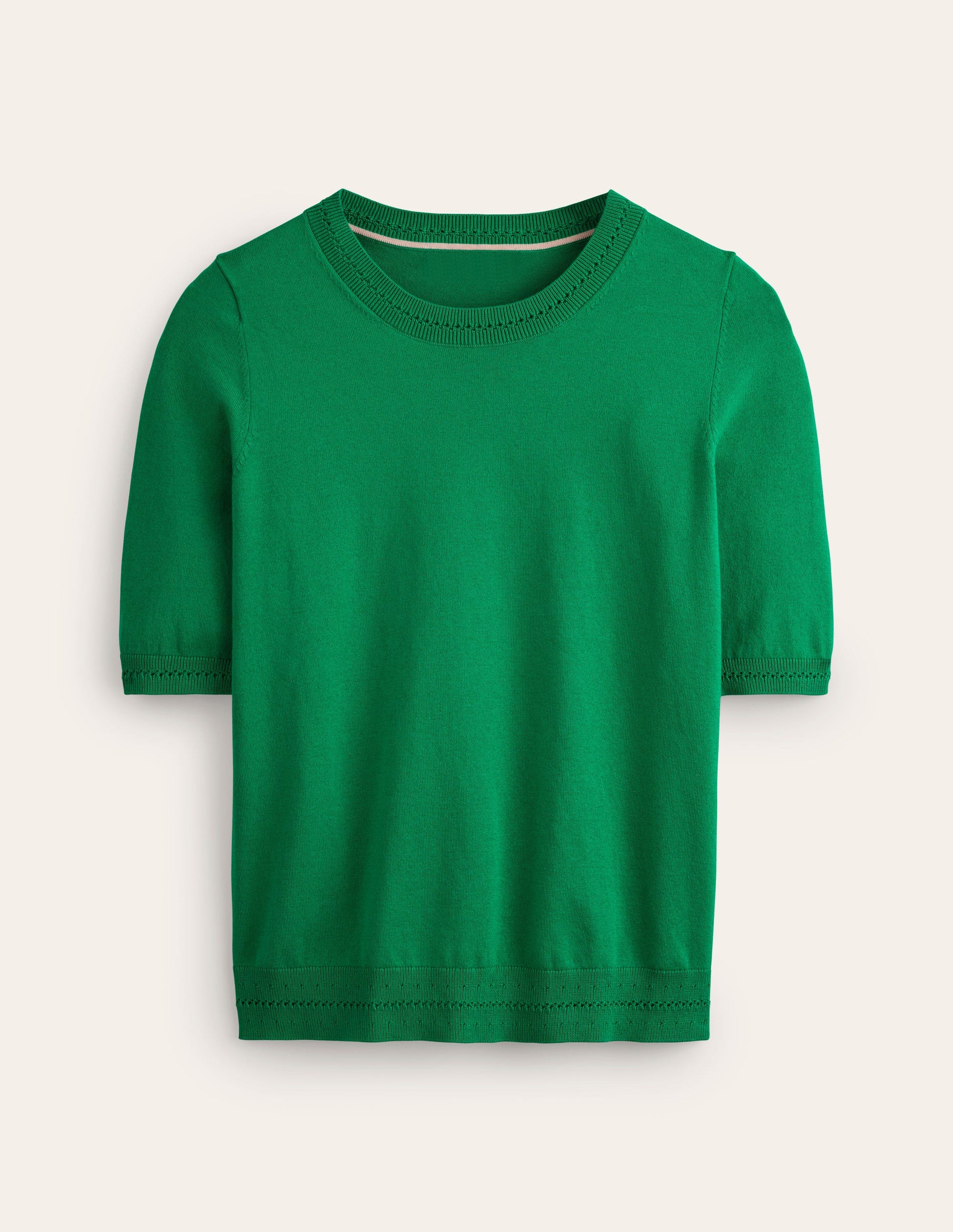 Catriona Cotton Crew T-Shirt-Fresh Mint Green-5