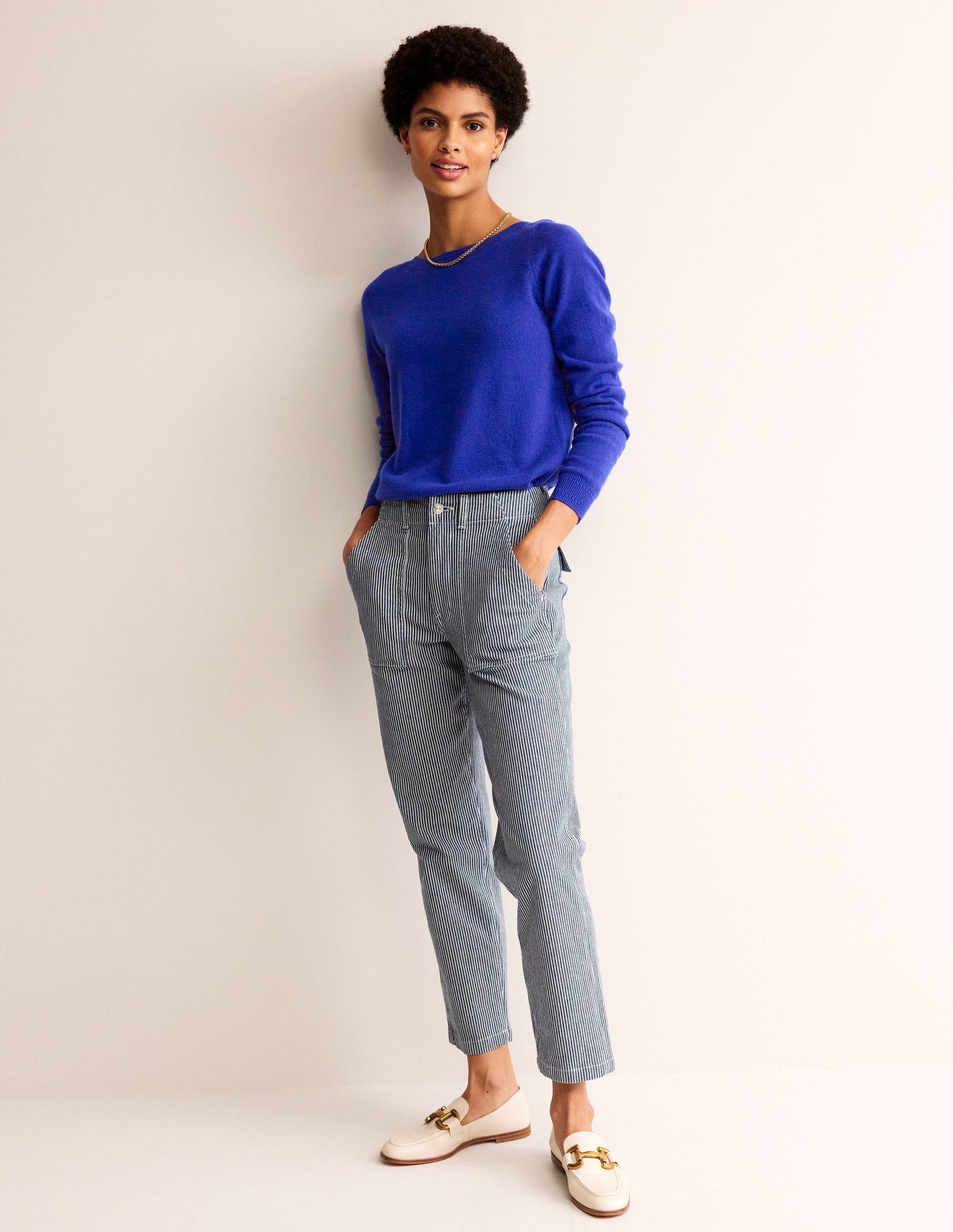 Eva Cashmere Boat Neck Jumper-Bright Blue-4