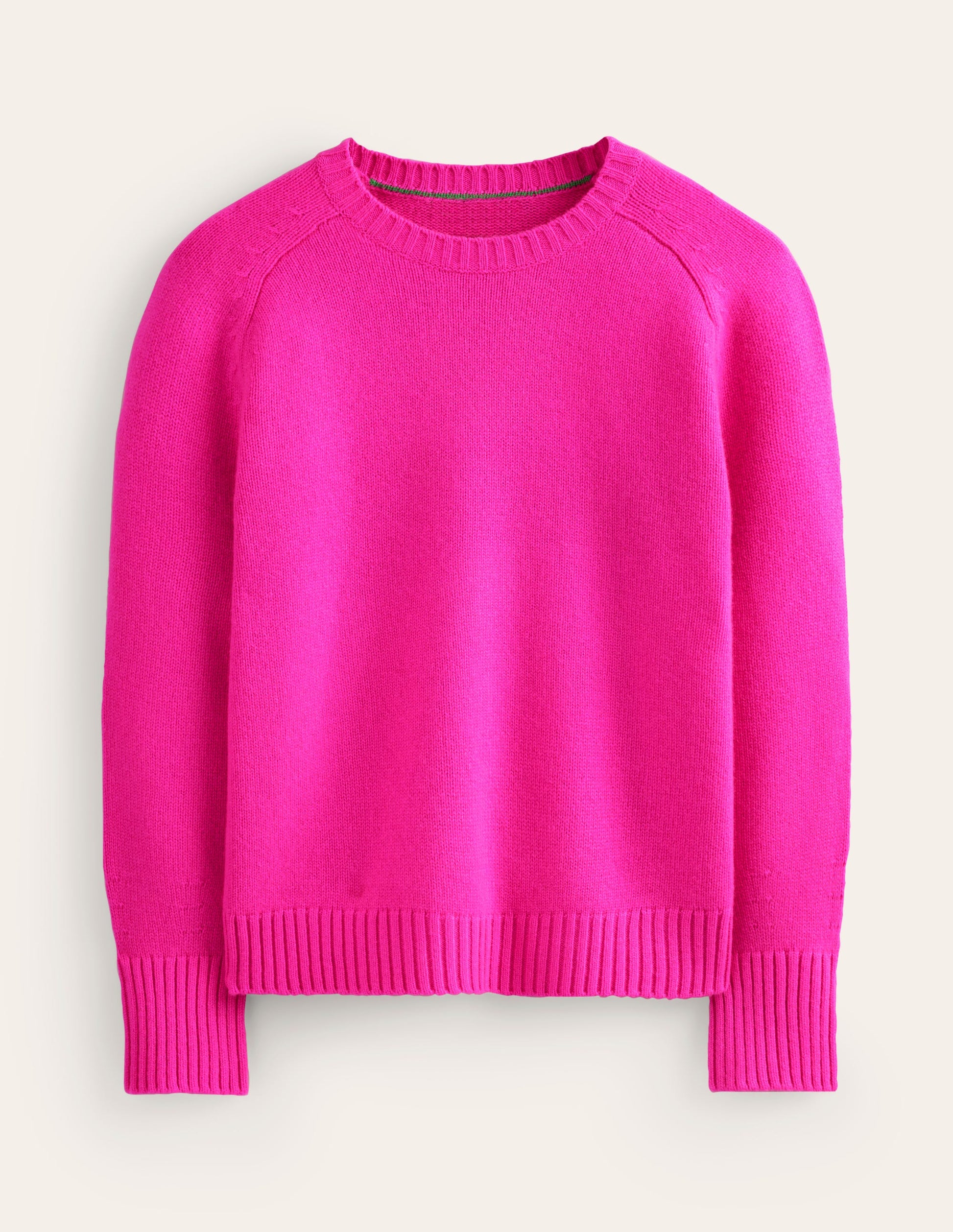 Split Cuff Cashmere Jumper-Pop Pansy Pink-5