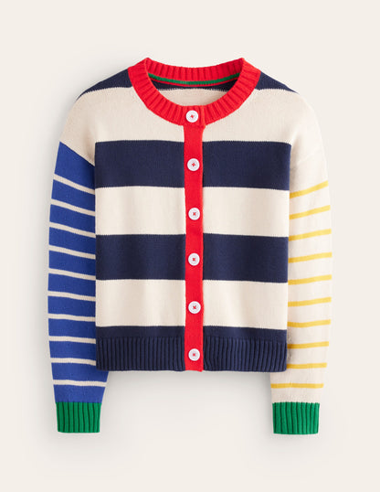 Hotch Potch Cotton Cardigan-Multi Stripe-5