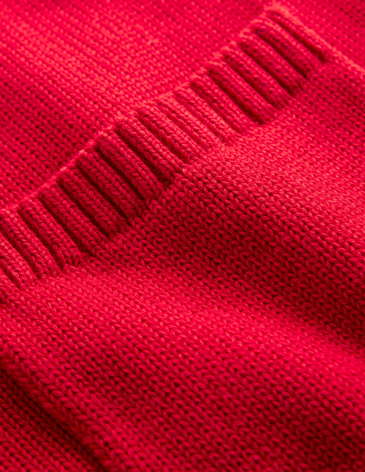 Knitted Zip-up Cardigan-Post Box Red, Ivory Stripe - Image 7