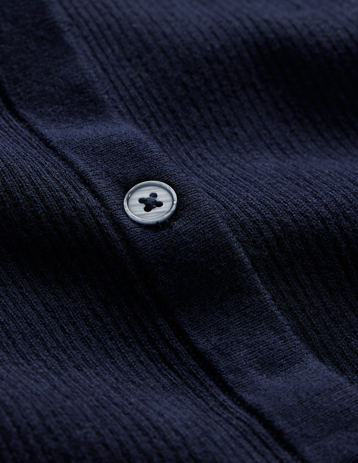 Cotton Rib Cardigan-Navy - Image 6