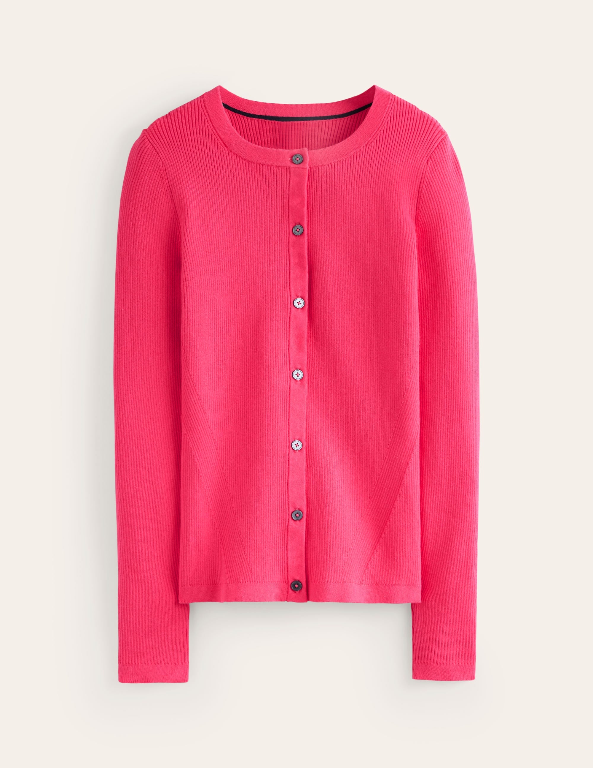 Cotton Rib Cardigan-Carnival Pink - Image 5