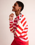 Hotch Potch Cotton Jumper-Blossom Pink, Flamenco Red