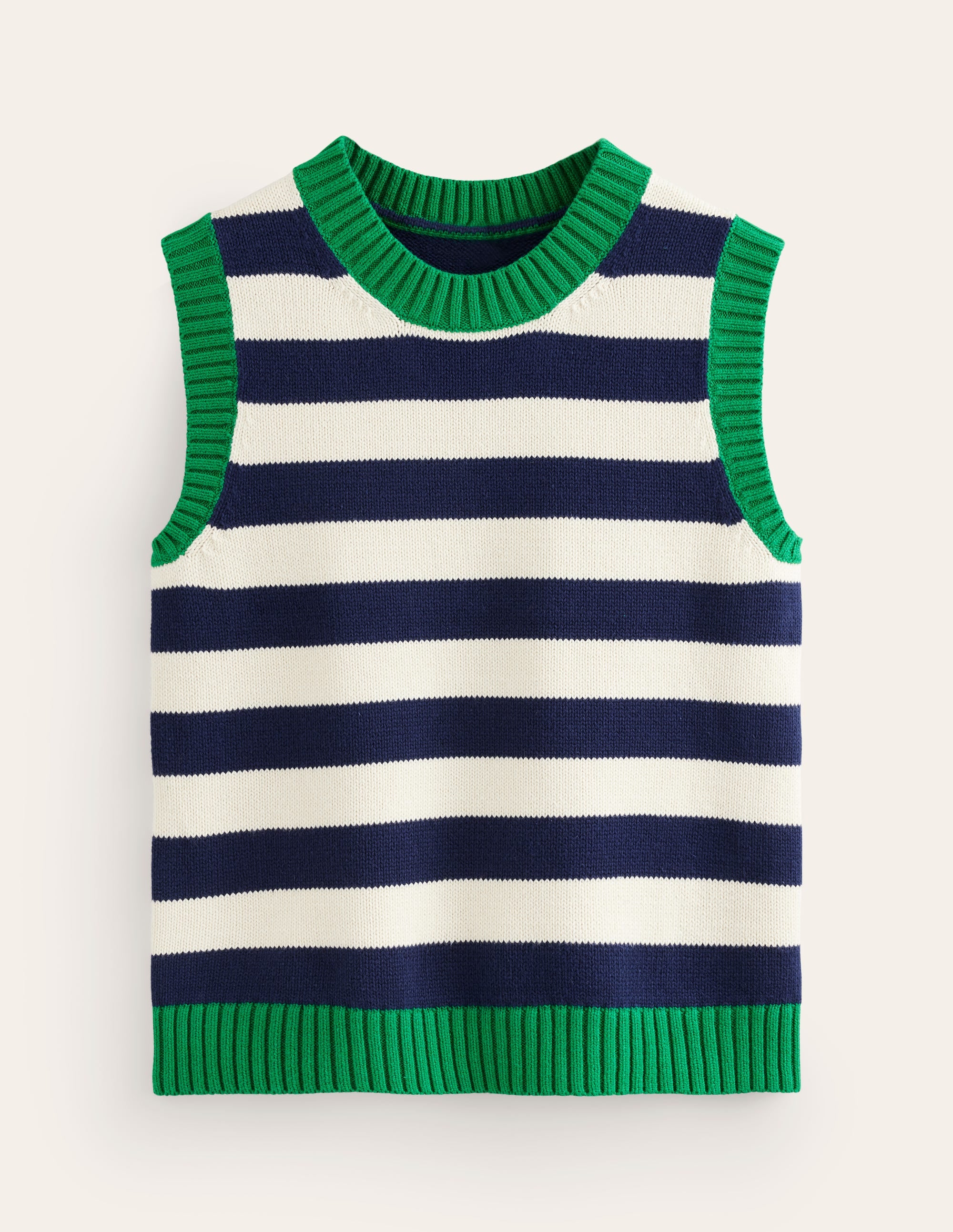 Hotch Potch Cotton Tank-Naval Academy, Ivory - Image 6