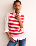 Hotch Potch Cotton Tank-Blossom Pink, Flamenco Red