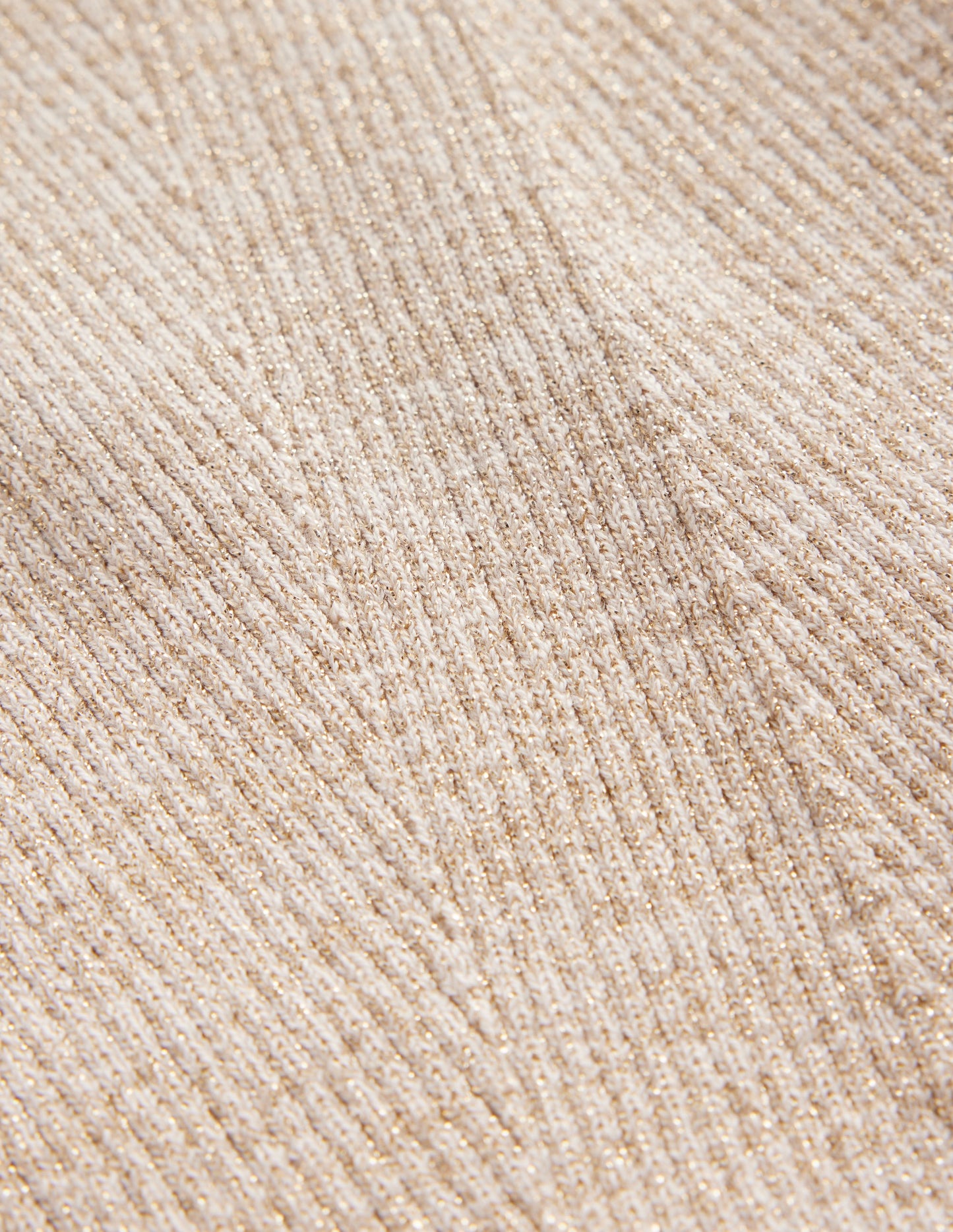 Cotton Rib Boat Neck Jumper-Gold Metallic