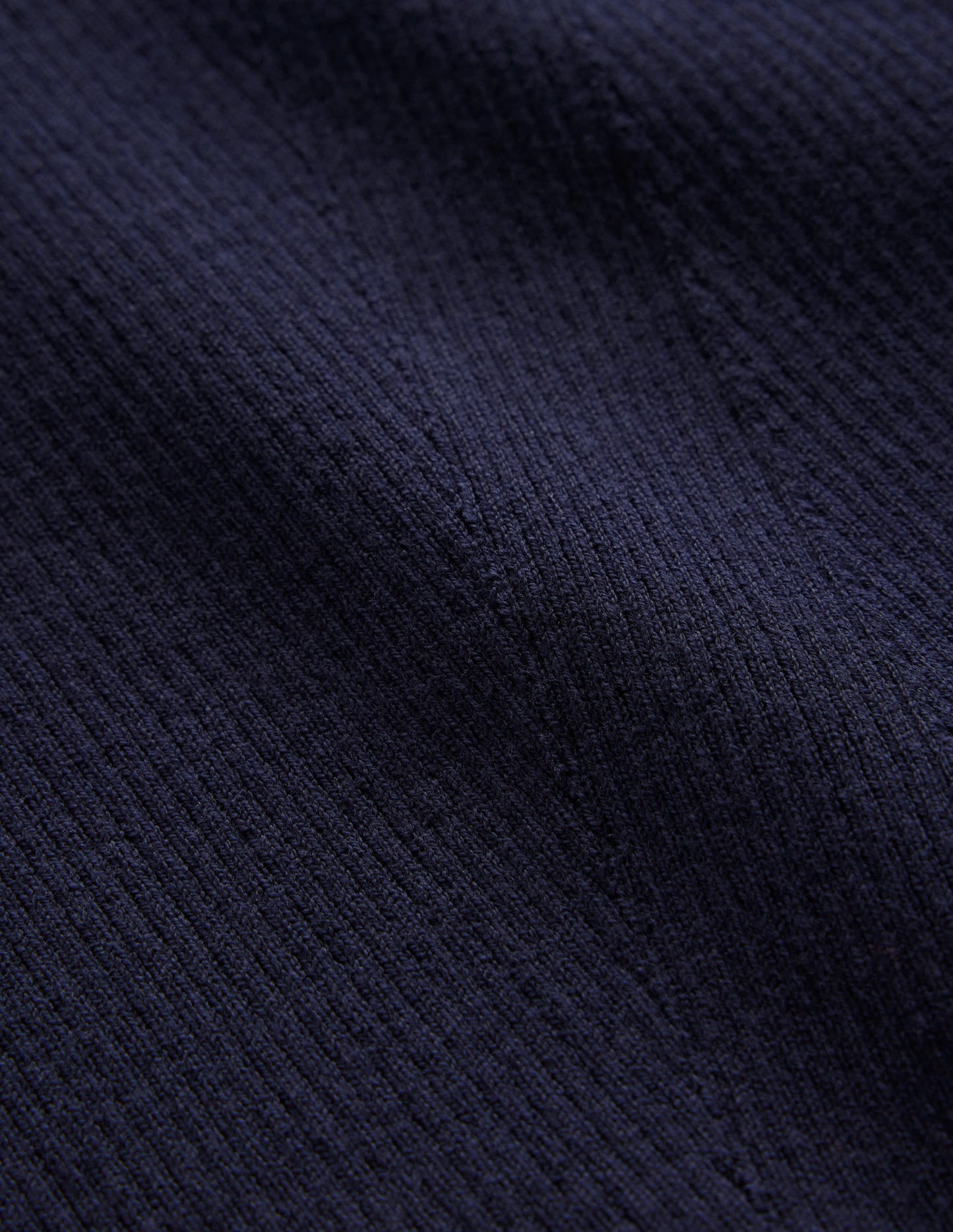 Cotton Rib Boat Neck Jumper-Navy