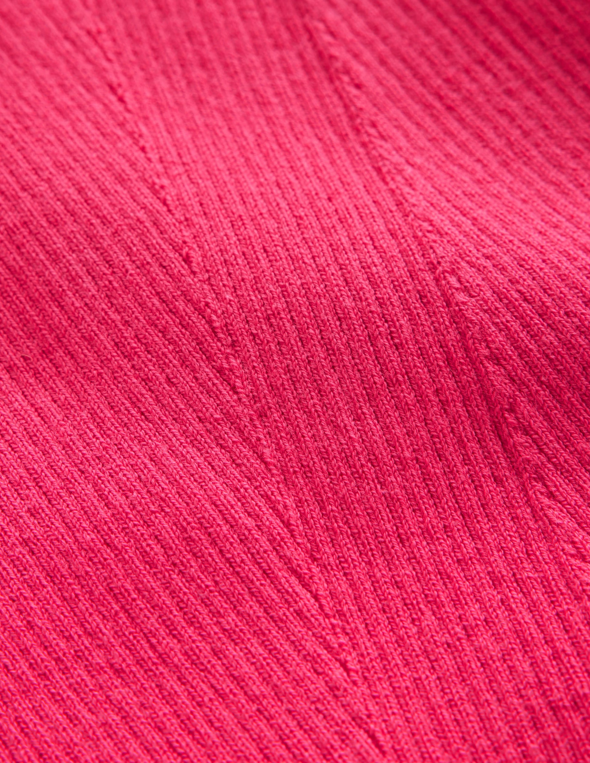 Cotton Rib Boat Neck Jumper-Carnival Pink-6