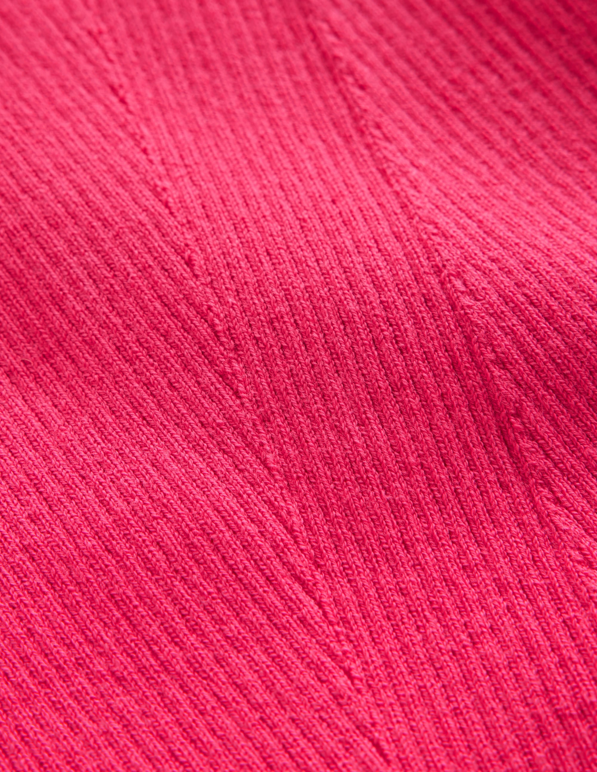 Cotton Rib Boat Neck Jumper-Carnival Pink - Image 6